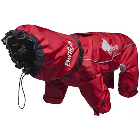 Command Command JKHL8RDSM Weather - King Ultimate Windproof Full Bodied Pet Jacket; Small - Red JKHL8RDSM